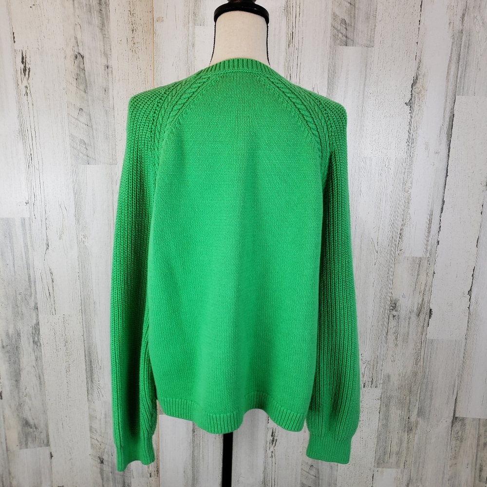 Talbots Green Crew Neck Sweater Size XL - Picture 3 of 6